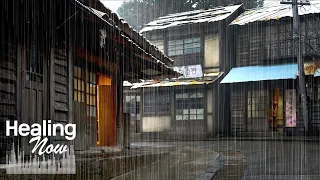 Old Village Scenery, Friendly Rain Sounds, Relaxing White Noise, Helpful for Studying