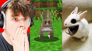 NAWIEDZONE MOBY z MINECRAFT SPOTKANE w PRAWDZIWYM ŻYCIU 😨!!!