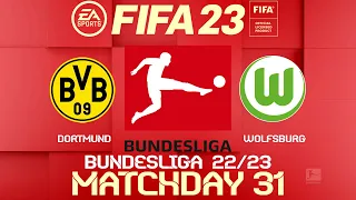 FIFA 23 Borussia Dortmund vs Wolfsburg | Bundesliga 2023 | PS4 Full Match