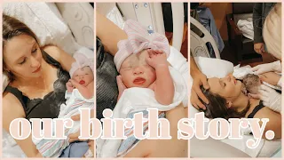 POSITIVE UNMEDICATED BIRTH STORY (RAW FOOTAGE) | unexpected induction, no epidural, first time mom
