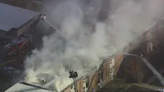 No injuries reported in suburban apartment fire as neighbors work together to help save and warn res