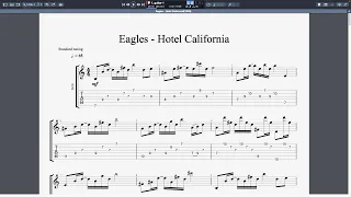 Eagles - Hotel California｜Guitar 1｜Guitar Tab｜