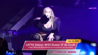 LATTO Went GANGSTA Then TURNT NASTY, Say She's 2022 QUEEN OF DA SOUF @ MLK Freedom Fest Nashville