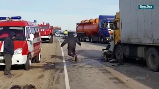 Момент смертельного ДТП на трассе под Волгоградом попал на видео