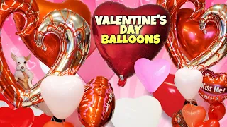 Inflating Our Huge Valentines Day Balloons DIY Heart Balloon Bouquet 2021