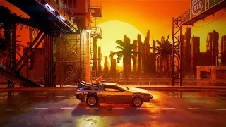 4K Delorean Loop Synthwave