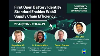 Battery Identity Standard Enables Web3 Supply Chain Efficiency | Community Innovation Lecture Ser.