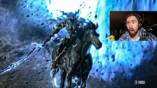 Asmongold BLOWN AWAY By Odin vs Bahamut in Final Fantasy 16