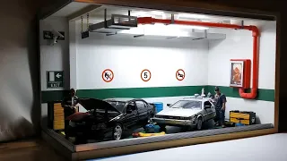 1/18 Park Garage Diorama with LED illumination review