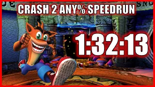 Crash Bandicoot 2 | PS1 | Speedrun | Any% 1:32:13