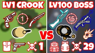 Lv1 Crook VS Lv100 BOSS in SURVIV.IO! || Noob vs Pro - Surviv.io