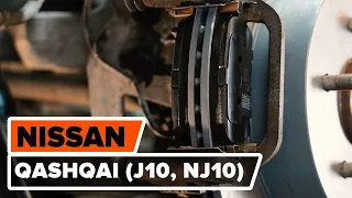 How to change rear brake pads on NISSAN QASHQAI (J10, NJ10) [TUTORIAL AUTODOC]