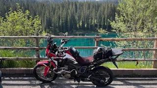 Karer-Pass (Passo di Costalunga), Karersee, Trentino-Südtirol, Africa Twin RAW only