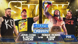 John Cena & Kevin Owens Vs Roman Reigns & Sami Zayn - WWE Smackdown 30/12/2022 (En Español)