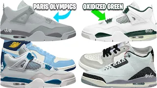 AIR JORDAN 4 PARIS OLYMPICS, AJ 4 OXIDIZED GREEN, AJ 4 MILITARY BLUE, AJ 1 LOW BARONS + MORE