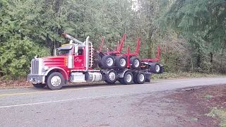 Logging truck convoy for Dennis Rathjen Feb 8th 2020 Bellingham Wa.