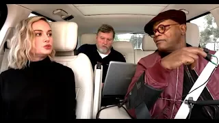 Brie Larson, Samuel L. Jackson Lie To Each Other In ‘Carpool Karaoke’