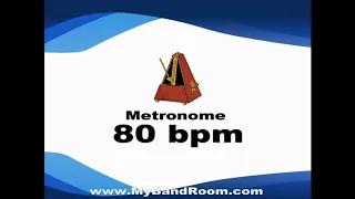 Metronome 80 bpm  - 5 minutes - Just a click