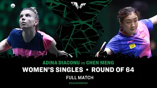 FULL MATCH | Adina DIACONU vs CHEN Meng | WS R64 | #SaudiSmash 2024