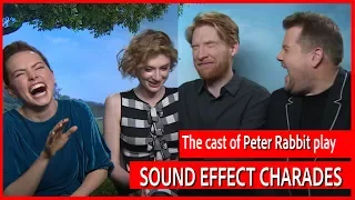 James Corden, Daisy Ridley and the cast of Peter Rabbit play hilarious game of Sound Effect Charades