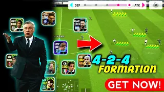 Secret How To Get 4-2-4 Formation Now 🤯 Turn This Unique Formation To 4-2-4 | eFootball 2024 Mobile