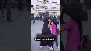 The pain of a Palestinian mother outside Shifa hospital in Gaza