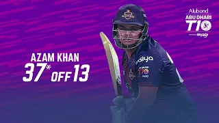 Azam Khan I 37* off 13 balls I Day 1 I Deccan Gladiators I Abu Dhabi T10 I Season 4