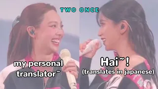 mina translating nayeon's touching story about ONCE in japan