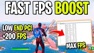HOW TO BOOST FPS AND FIX FPS DROPS IN FORTNITE ON LOW END PC -(240FPS)