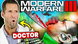 ER Doctor REACTS to Call of Duty Modern Warfare 3 (COD MW3) Finishing Moves