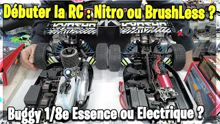 Débuter en voiture RC Nitro ou BrushLess  ? Essence - Thermique ou Electrique ?  Buggy 1/8e