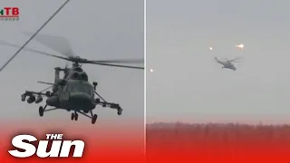Russian and Belarusian air forces practice aerial combat in battle training