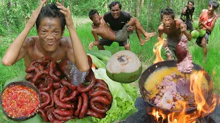 pig Intestine mukbang- coocking Eating injugle c #00071