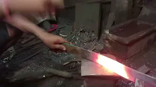 Knife Making - Making a Super Sharp Kurbani Knife From Rusted Leaf Spring-5