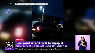 Imagini din timpul urmăririi cu focuri de armă, în care un copil de 13 ani a fost rănit