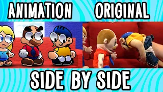 SML Movie: Jeffy Fakes His Death! Original VS. Animated Movie | Side by Side!