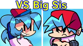 Friday Night Funkin' - VS Big Sister FULL WEEK + Cutscenes (FNF Mod/Hard) (BF Sister)