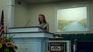 Hollie sings Amazing Grace at Westside Baptist
