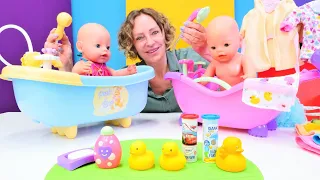 Nicole ile çocuk videoları! Oyuncak bebek, Peppa ailesi ile seçkin bölümler!