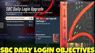 HOW TO COMPLETE SBC DAILY LOGIN UPGRADE OBJECTIVES! - FIFA 23 Ultimate Team