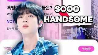 Unveiling BTS Jin's Beauty Triumph: Reigning Supreme Among Idols!