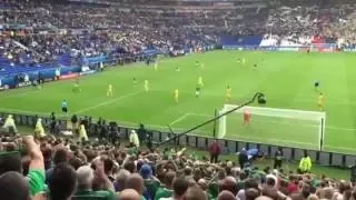 Fan View of Northern Ireland 2nd Goal v Ukraine by Niall McGinn