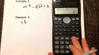 Fraction Exponents : Calculating values where the exponent is a fraction (Casio fx-991ms)