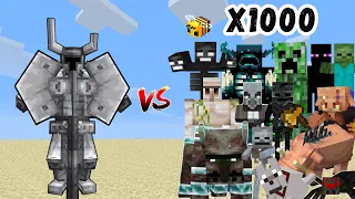 FERROUS WROUGHTNAUT vs 1000x Every Minecraft Mob / Minecraft Mob Battle