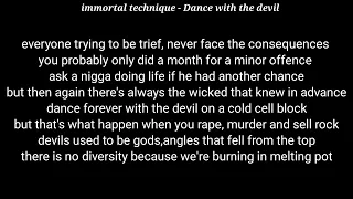 Immortal Technique - Dance with the devil lyrics