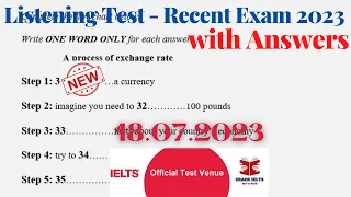 IELTS Listening Actual Test 2023 with Answers | 18.07.2023