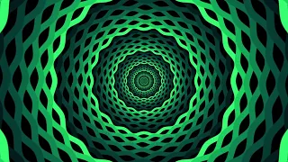 Abstract Green Tunnel with Circles