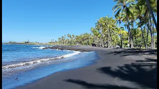 Camping Black Sand Beach, Big Island Hawaii