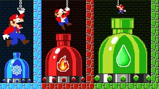 Can Mario Press the Ultimate FIRE and ICE & Acid Switch in New Super Mario Bros. || Game Animation