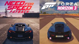 Need For Speed Payback VS Forza Horizon 3 | Graphics & Sound Comparison [4K]